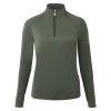 B Vertigo Sidney Womens Long Sleeved Ventilated Half Zip Shirt - Beetle Green