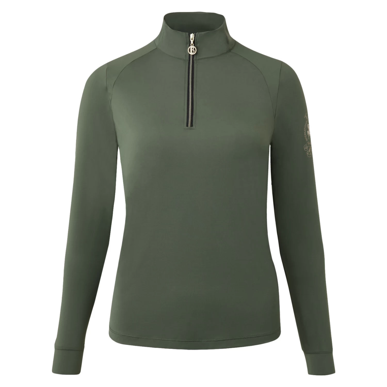 B Vertigo Sidney Womens Long Sleeved Ventilated Half Zip Shirt - Anthracite Grey - Image 9