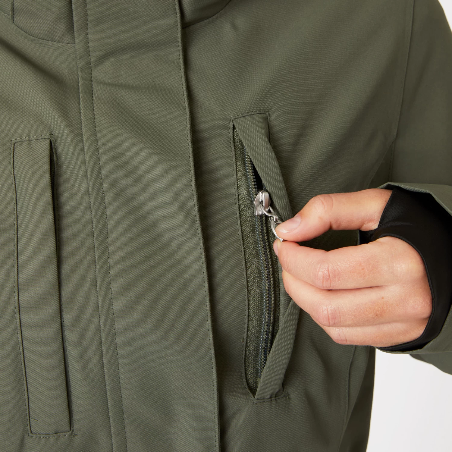 Horze Jadine Womens Waterproof Shell Jacket - Beetle Green - Image 4