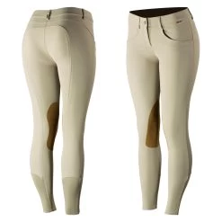 B Vertigo Melissa Womens Knee Patch Breeches - Plaza Taupe Light Brown