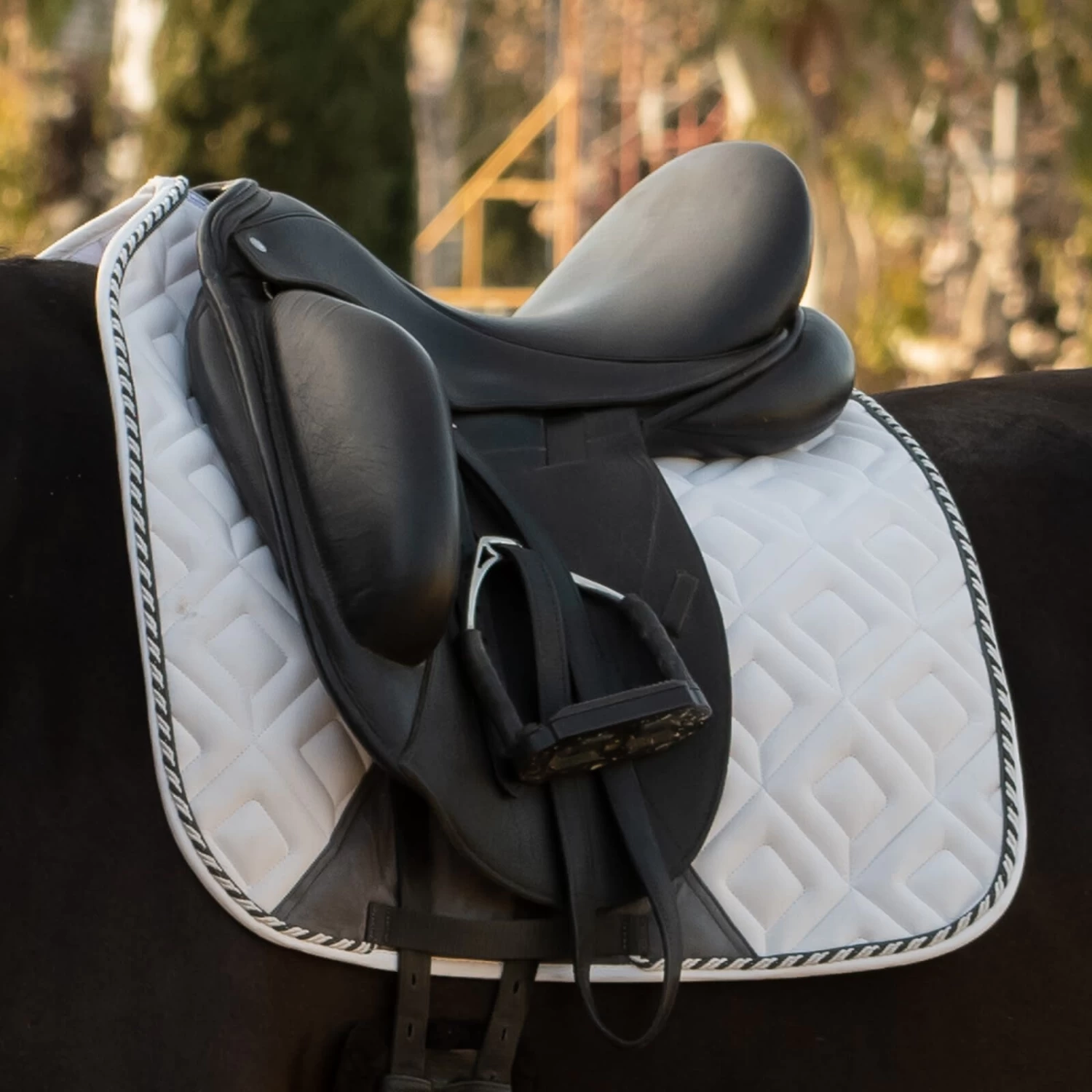 Equinavia Stockholm NordicAir Dressage Pad - White - Image 2