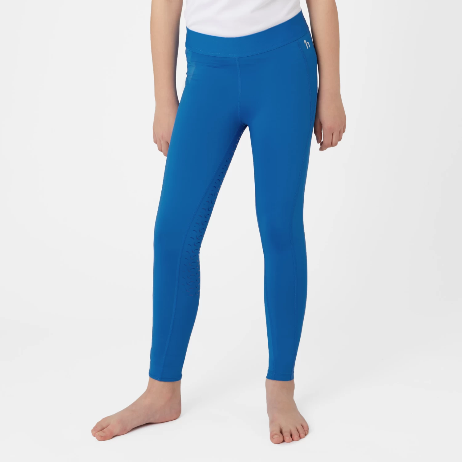 Horze Tessa Kids Full Seat Riding Tights - Princess Blue - Image 4