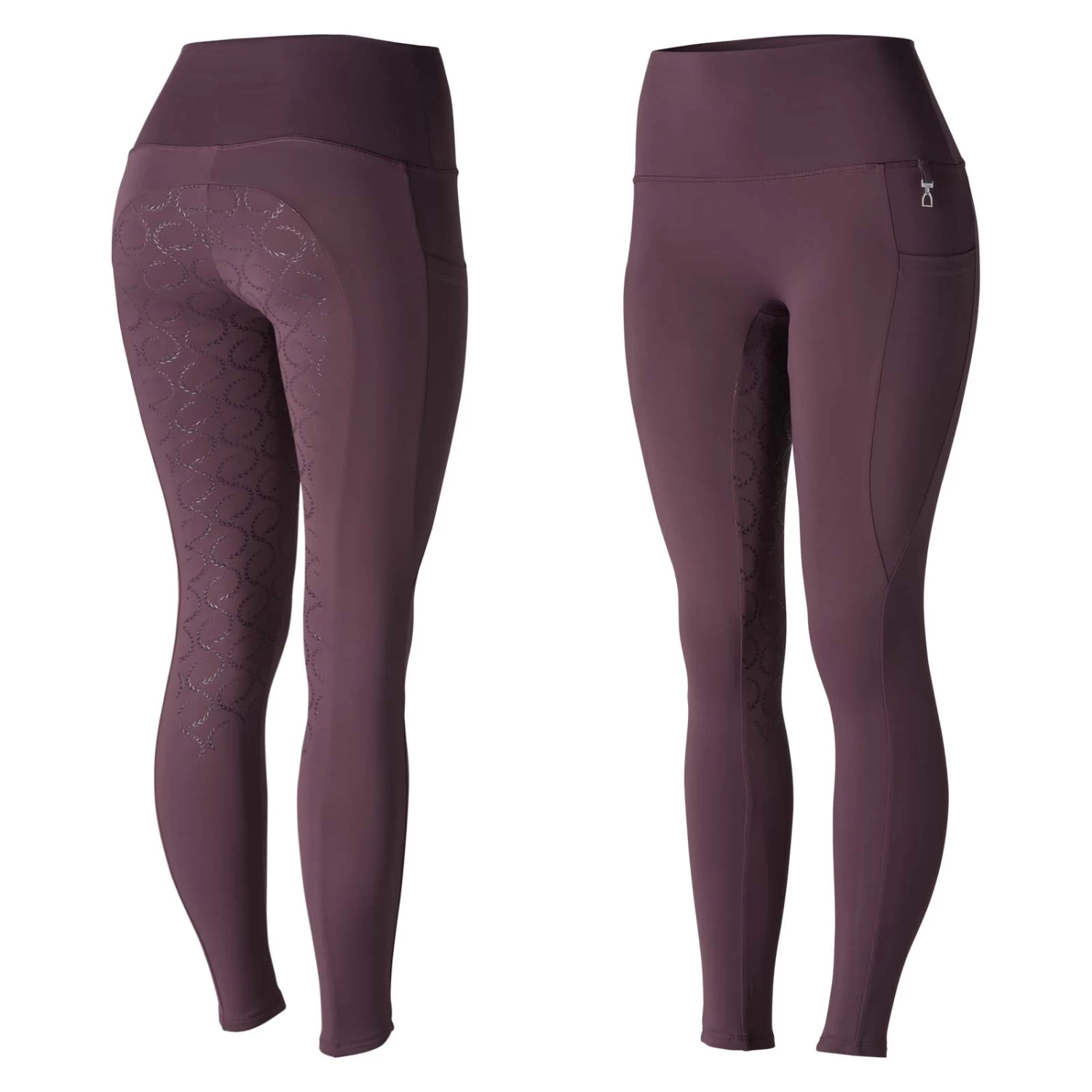 Horze Gillian Womens Silicone Full Seat Tights - Dark Navy - Image 16