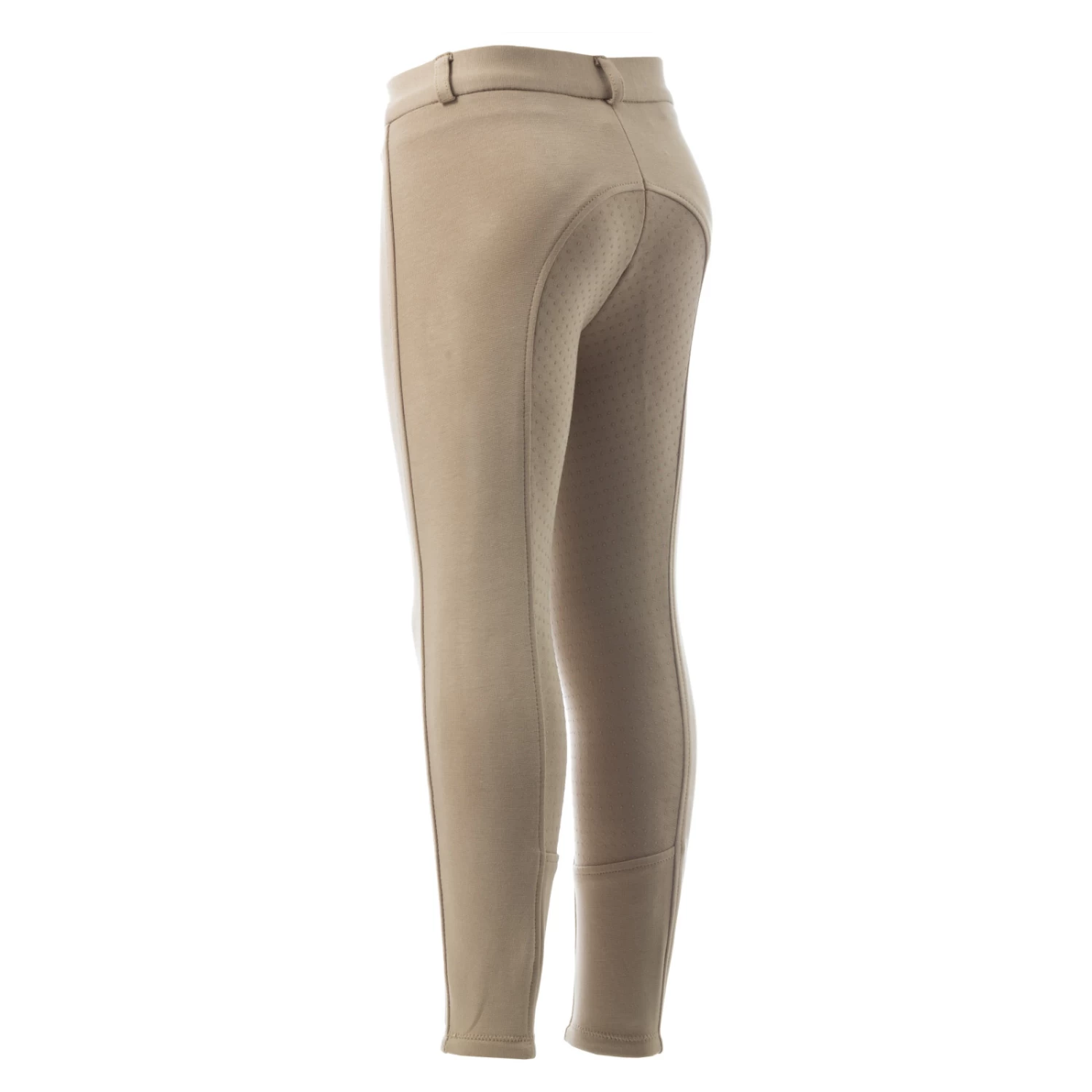 Horze Active Kids Silicone Full Seat Breeches - Tan - Image 3