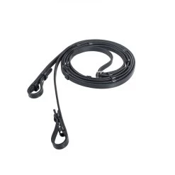 Horze Laelia Leather Reins With Stops - Black