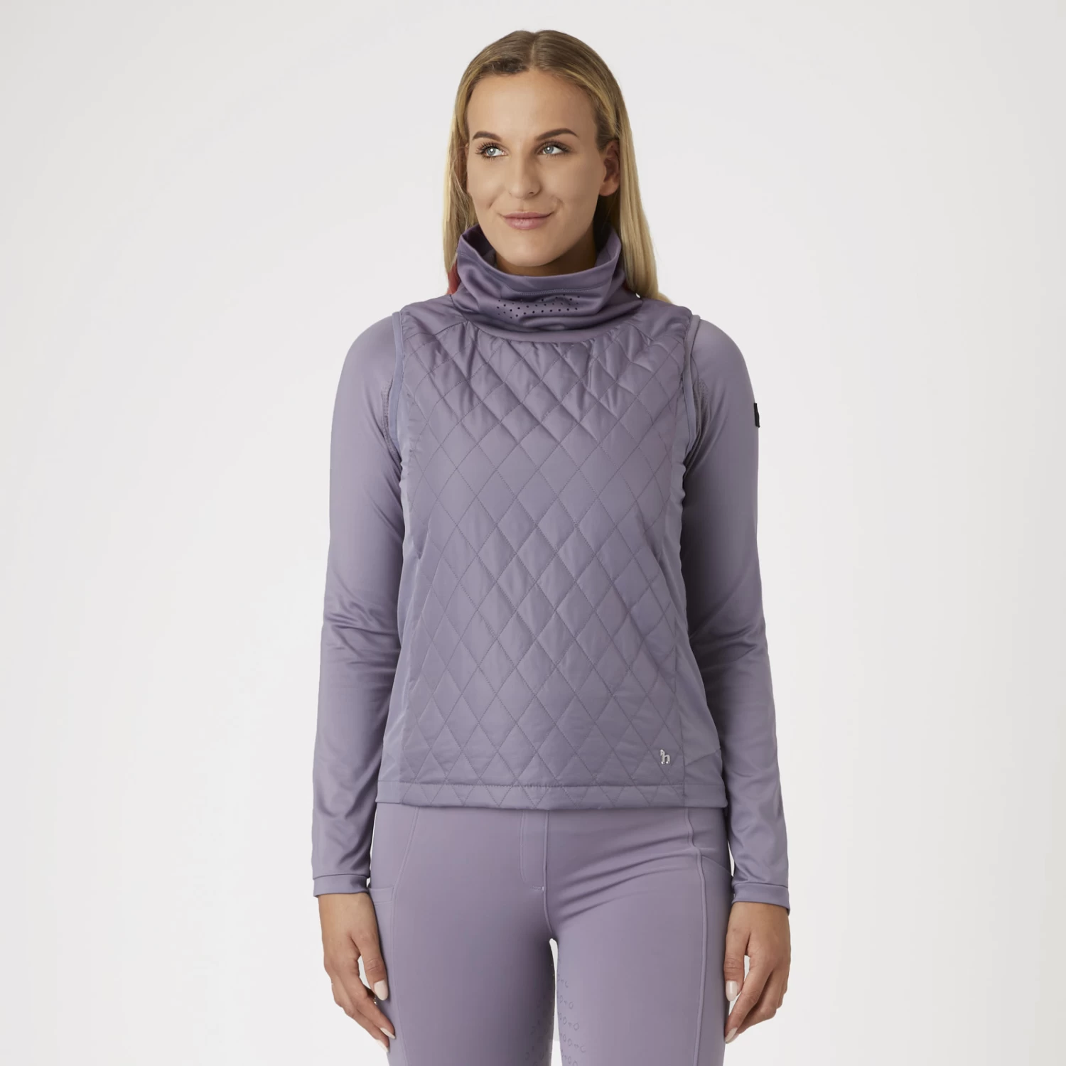 Horze Riley Womens Hybrid Riding Vest - Grey Ridge Purple - Image 3