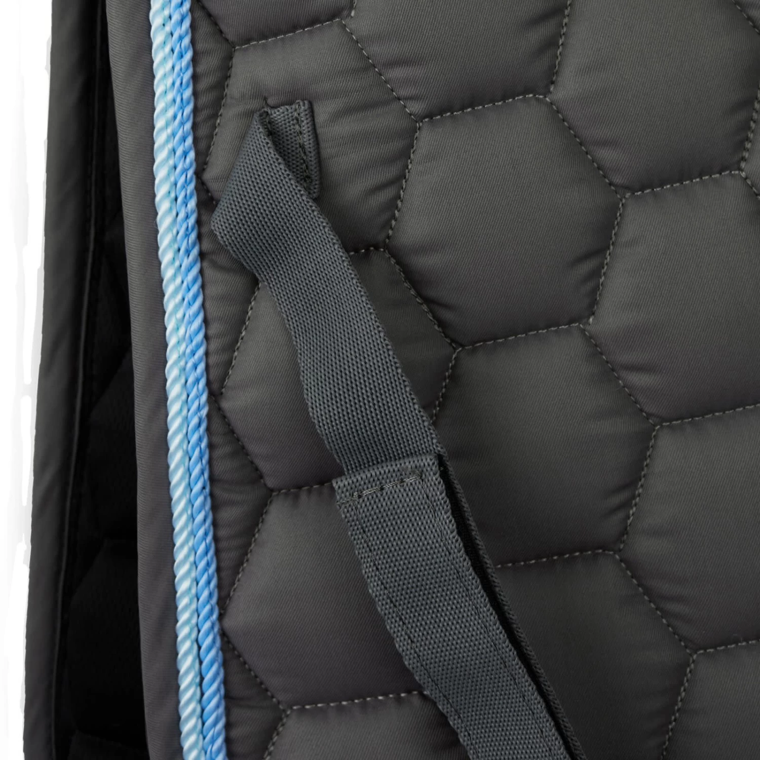 Horze Arizona Double Corded Dressage Saddle Pad - Smoked Pearl Grey - Image 3