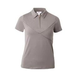 Horze Lyla Womens Technical Polo Shirt - Iron Grey Brown