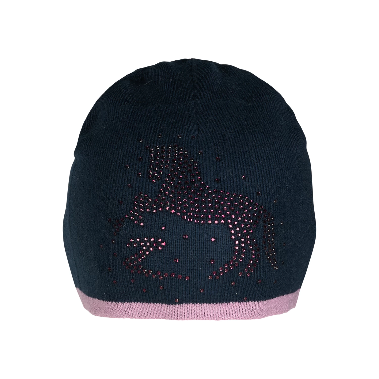 Horze Keona Kids Crystal Beanie - Dark Navy/ Arty Purple - Image 2