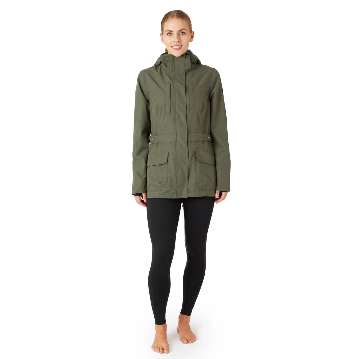 Horze Jadine Womens Waterproof Shell Jacket - Beetle Green - Image 5