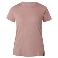 Horze Nina Womens Technical T-Shirt With Horse Prints - Rose Tan