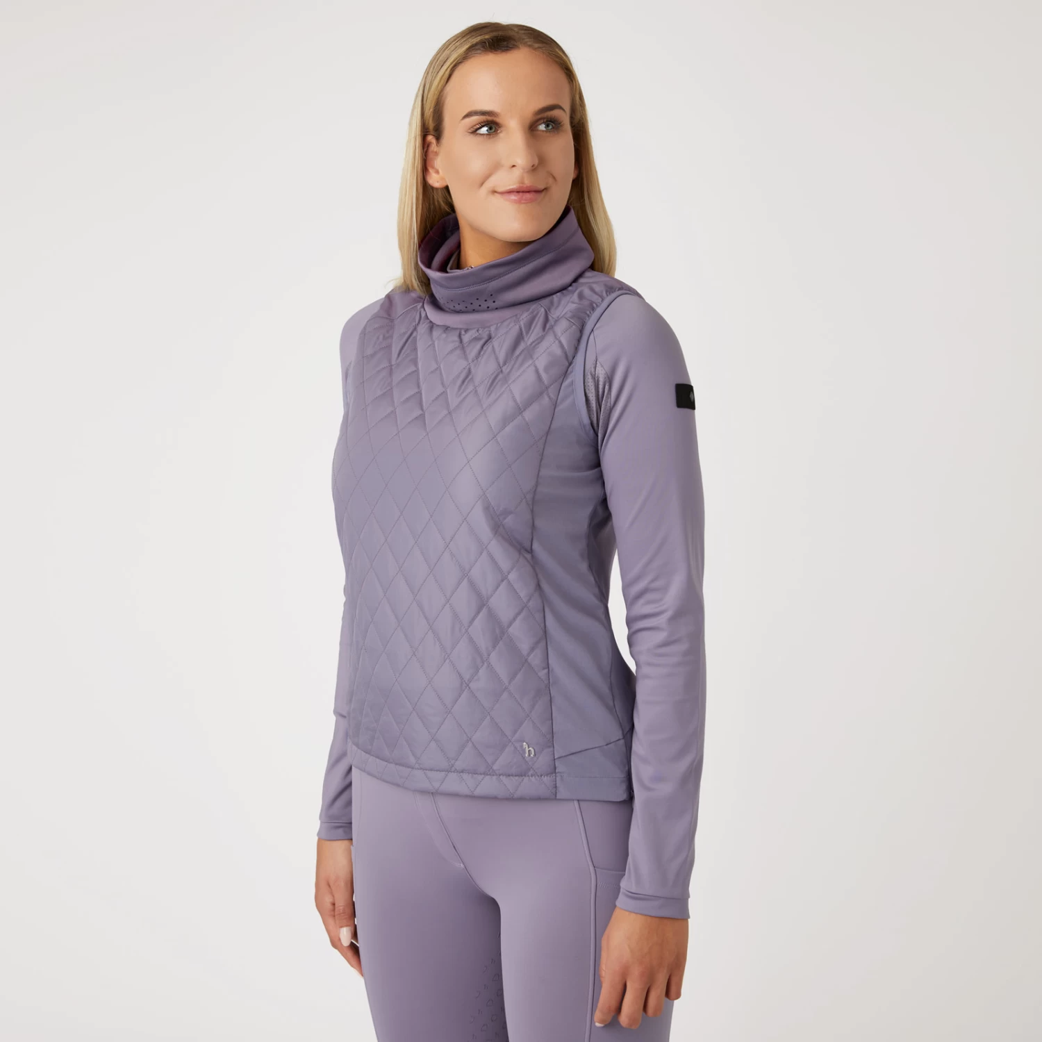 Horze Riley Womens Hybrid Riding Vest - Grey Ridge Purple - Image 4