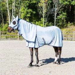 Horze Freja Combo Cover All Fly Sheet With Mask - Light Blue