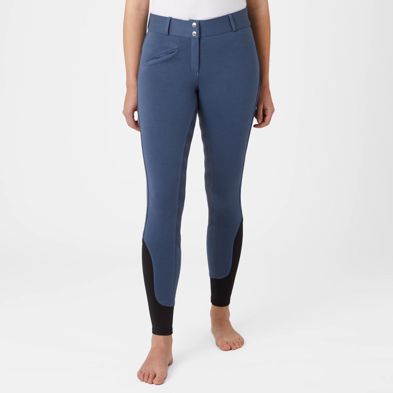 Horze Eden Womens Full Seat Breeches With Elastic Leg - Bearing Sea - Image 5