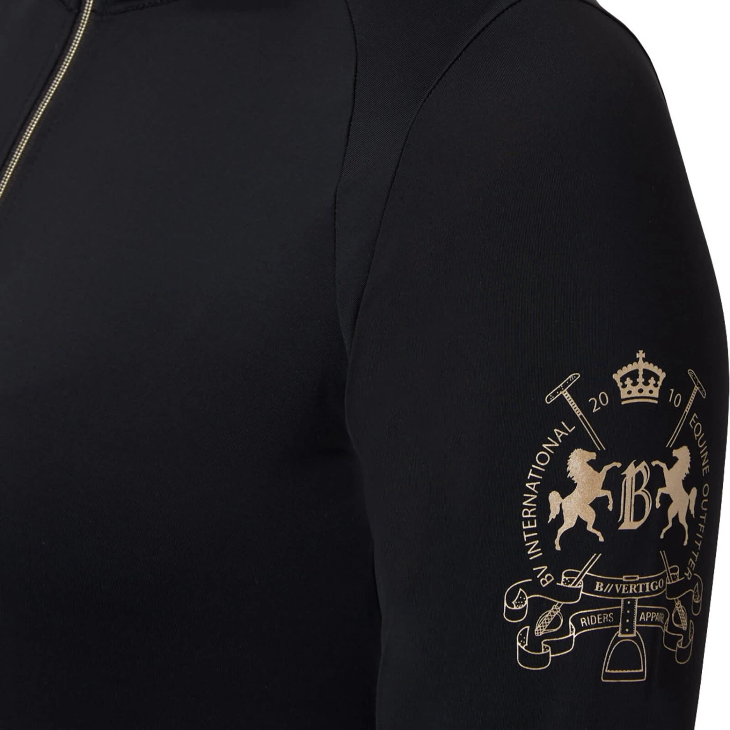 B Vertigo Sidney Womens Long Sleeved Ventilated Half Zip Shirt - Anthracite Grey - Image 3