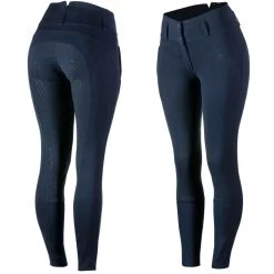 Horze Daniela Womens Silicone Full Seat Breeches - Dark Navy