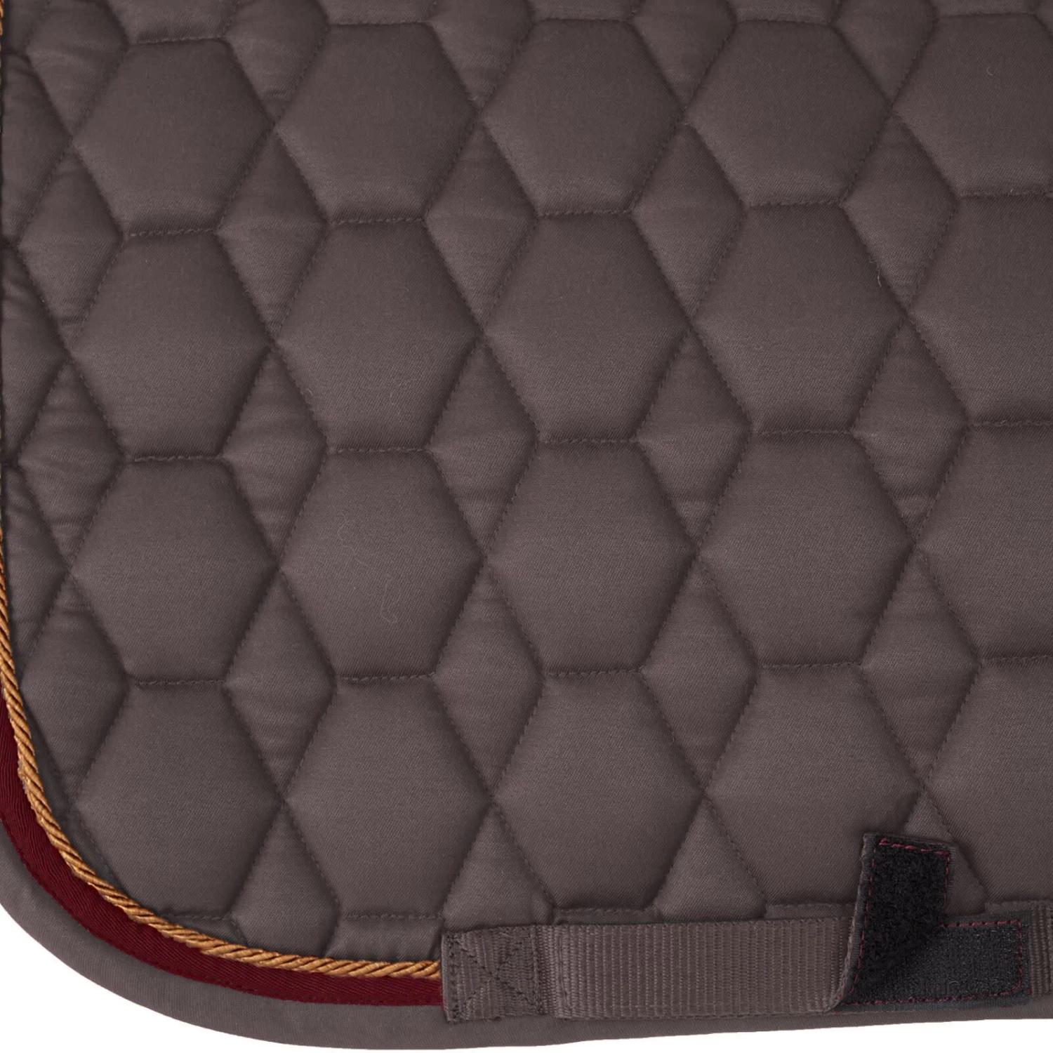 Horze Kenya Anti Slip Dressage Saddle Pad - Iron Grey Brown - Image 3
