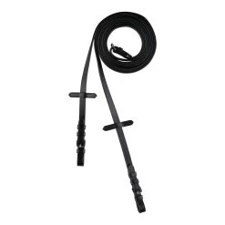 Horze Thin Rein With Rubber Inside - Dark Brown