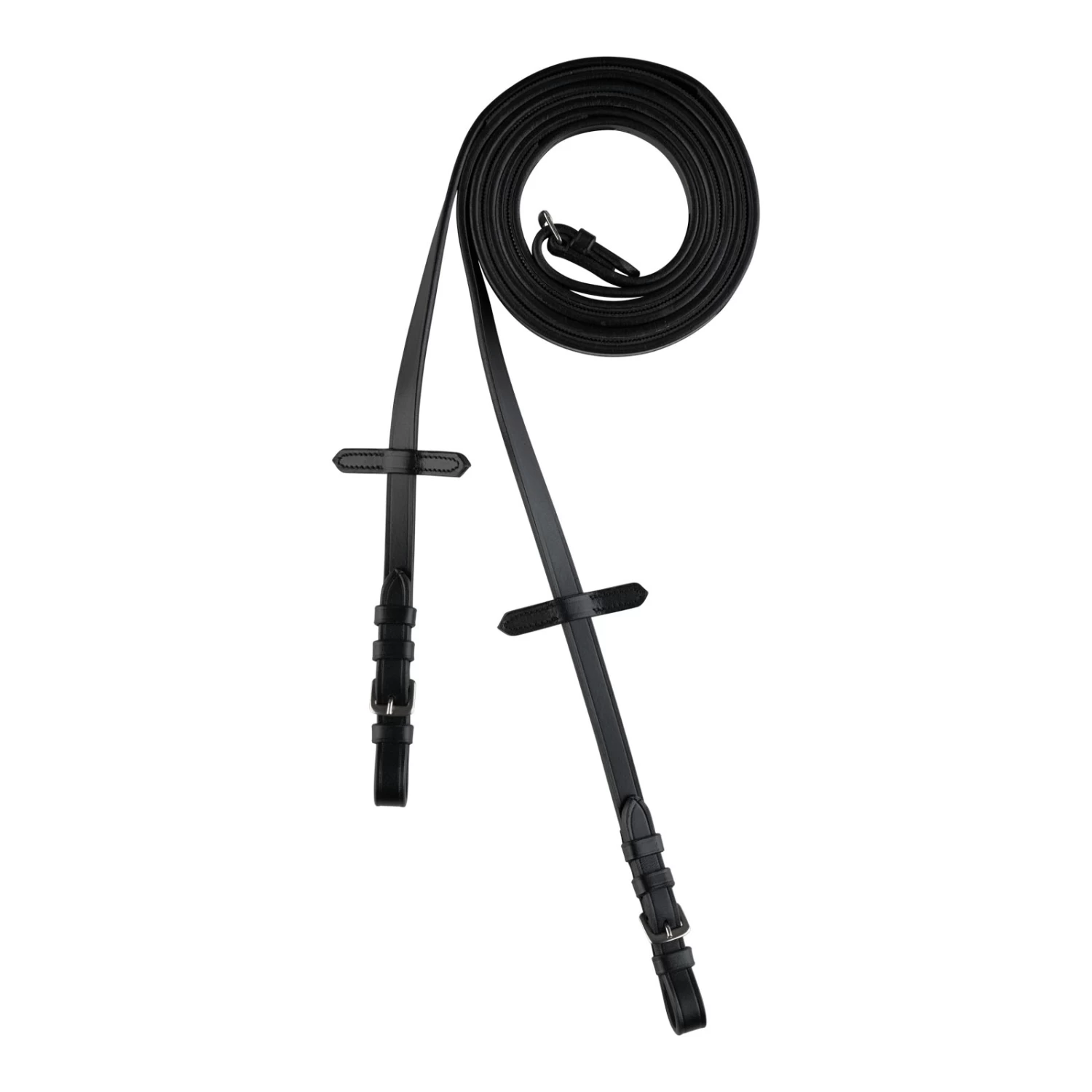 Horze Thin Rein With Rubber Inside - Black