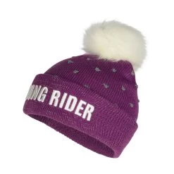 Horze Terry Kids Reflective Knitted Hat - Arty Purple