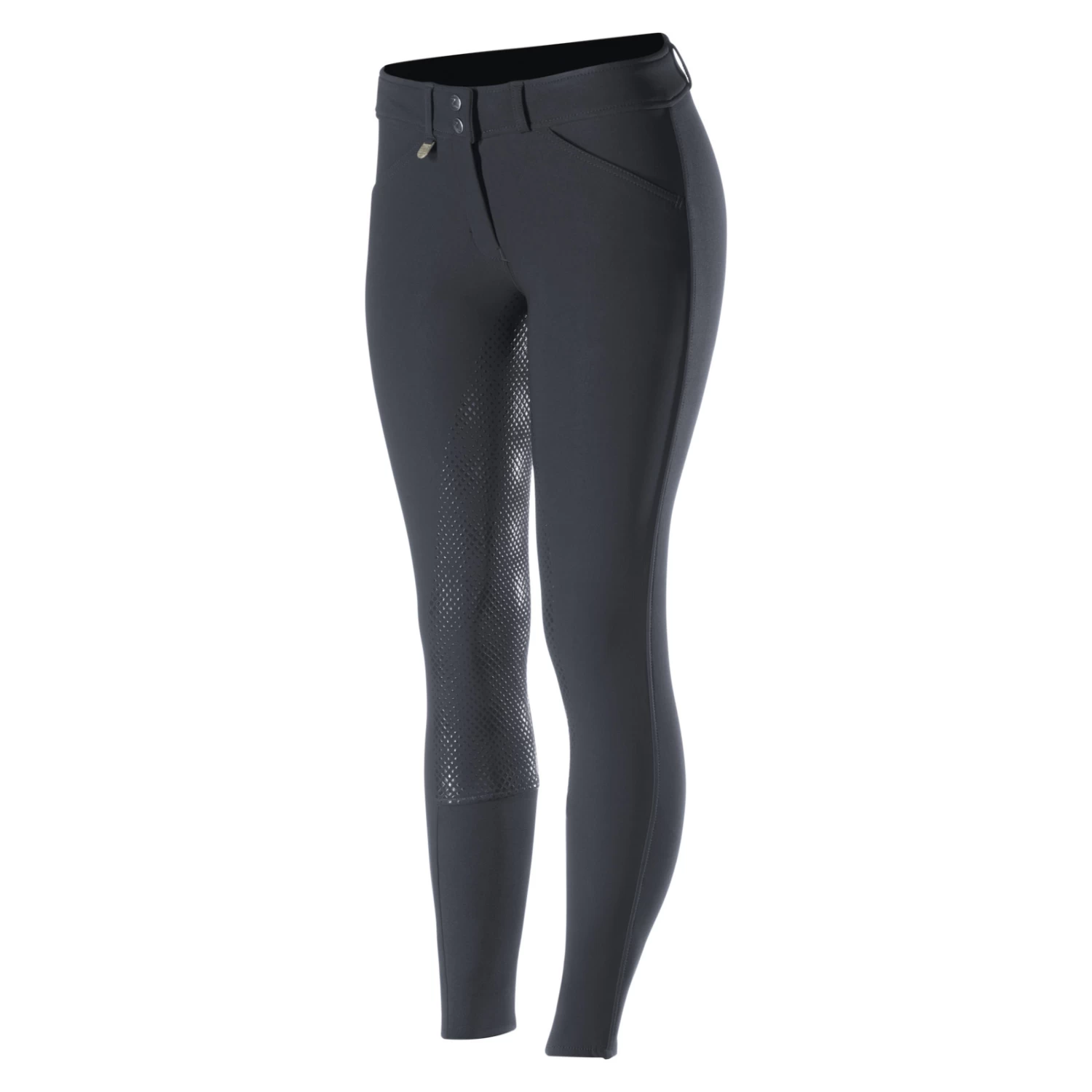 Horze Grand Prix Womens Silicone Full Seat Breeches - Peacoat Dark Blue - Image 2