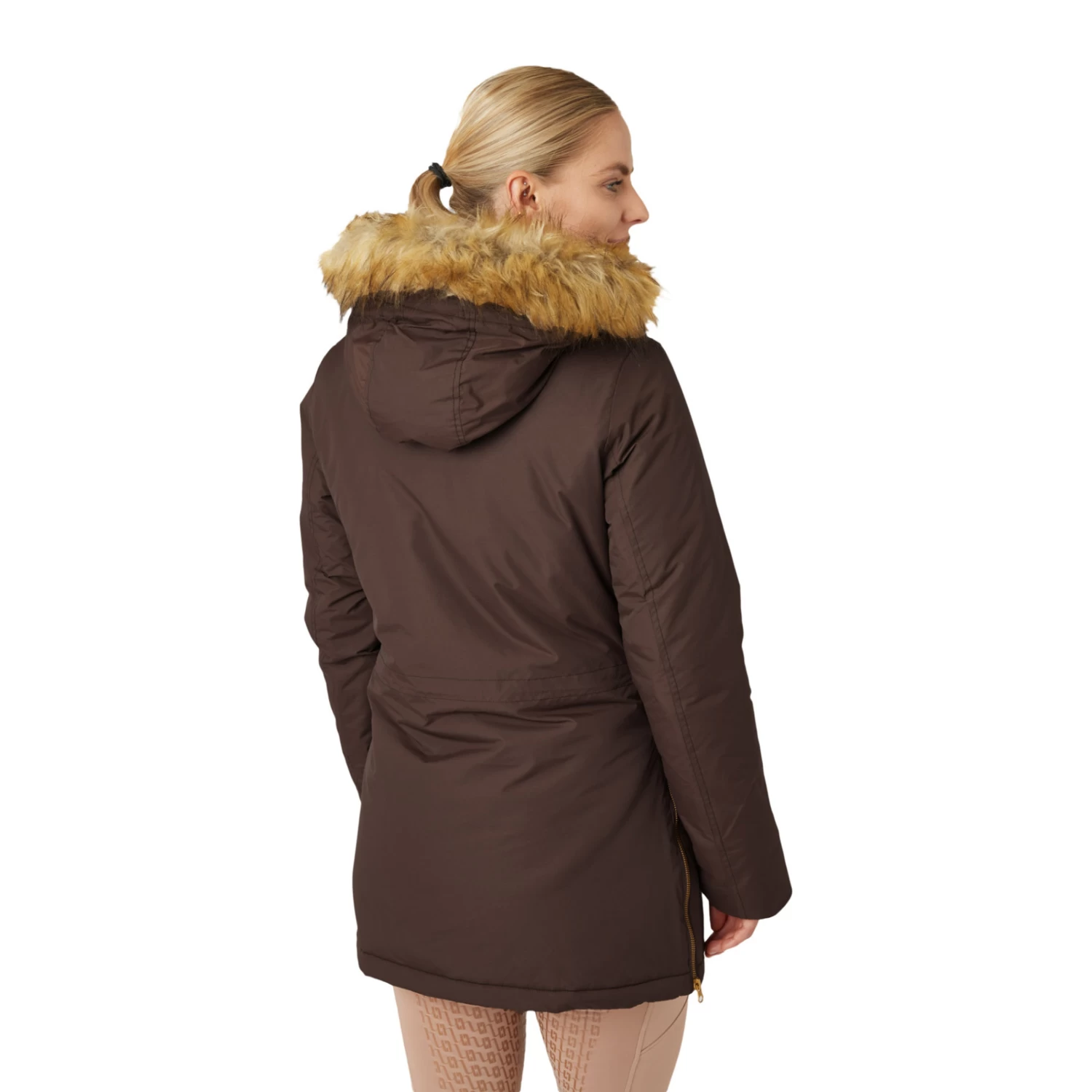 Horze Mikaela Womens Parka Winter Jacket - Chocolate Martini - Image 8