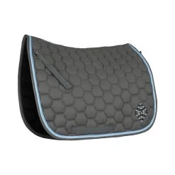 Horze Arizona Double Corded Dressage Saddle Pad - Smoked Pearl Grey