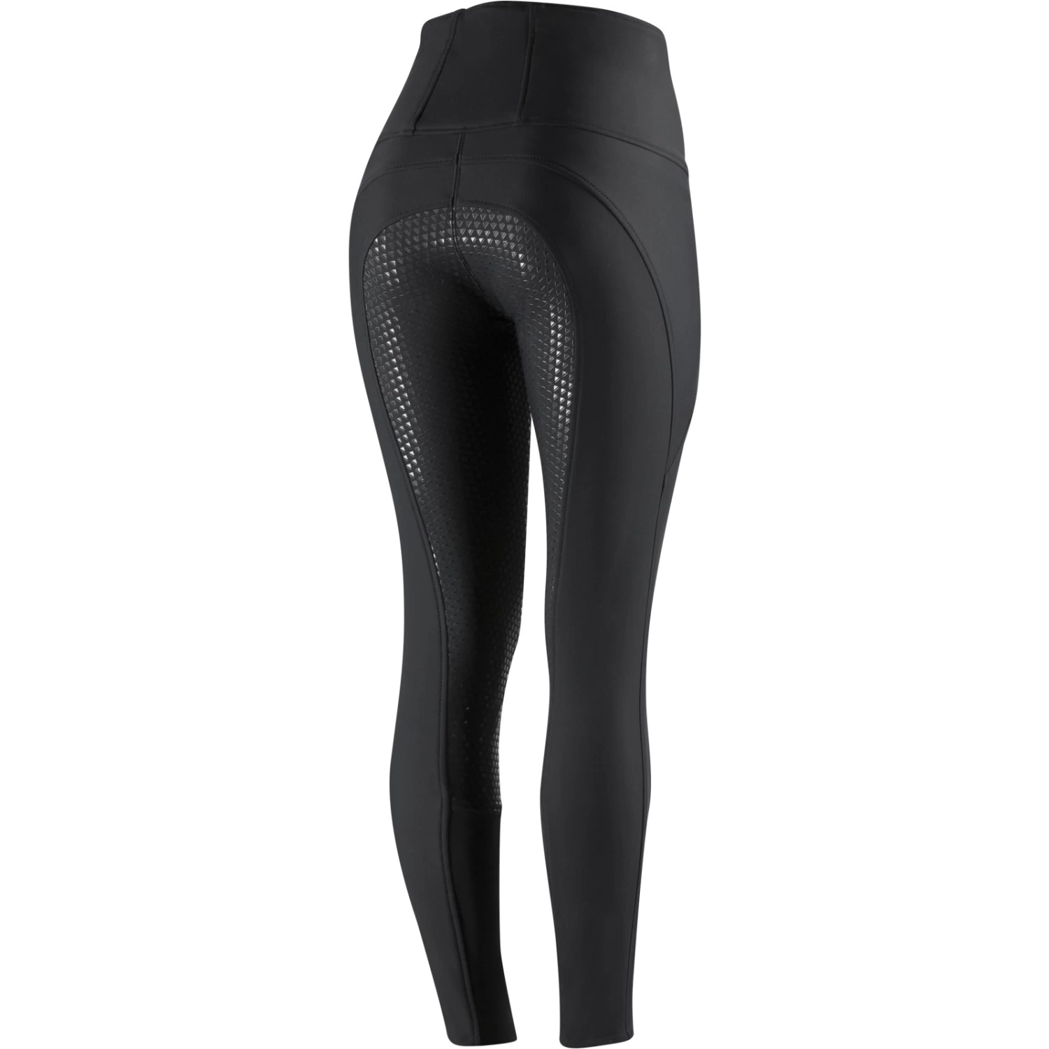 Horze Lydia Womens Thermo Softshell Silicone Full Seat Breeches - Black - Image 5