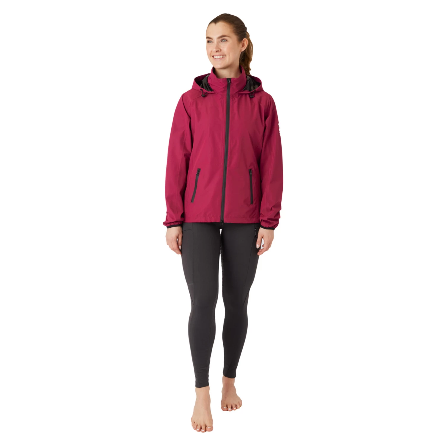 Horze Stella Waterproof Shell Jacket - Anemone Dark Pink - Image 5