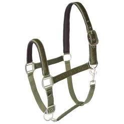 Horze Victoria Halter - Beetle Khaki Green