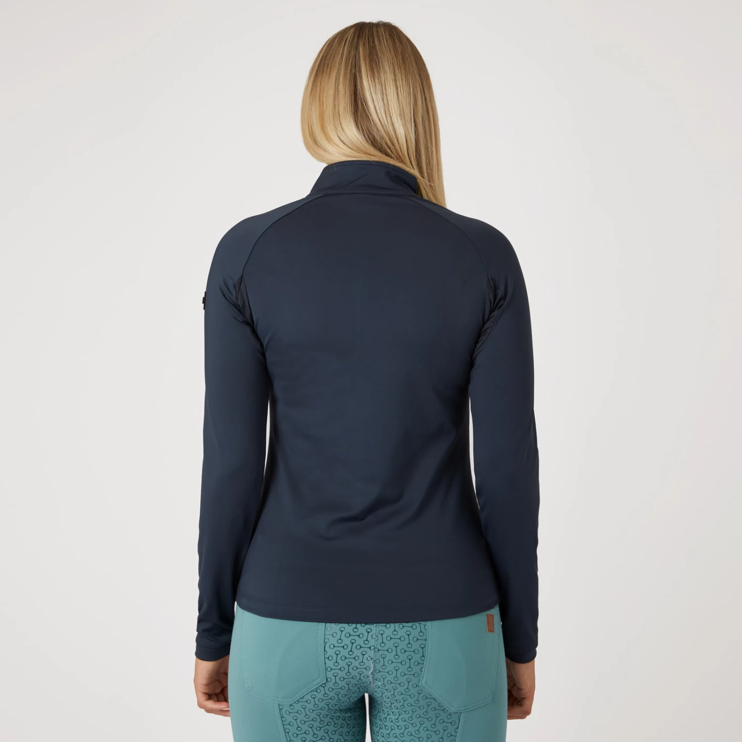 Horze Carolina Womens Training Shirt - Navy Dark Blue - Image 2