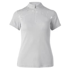 Horze Kaitlin Womens Short Sleeved Performance Show And Training Shirt - White