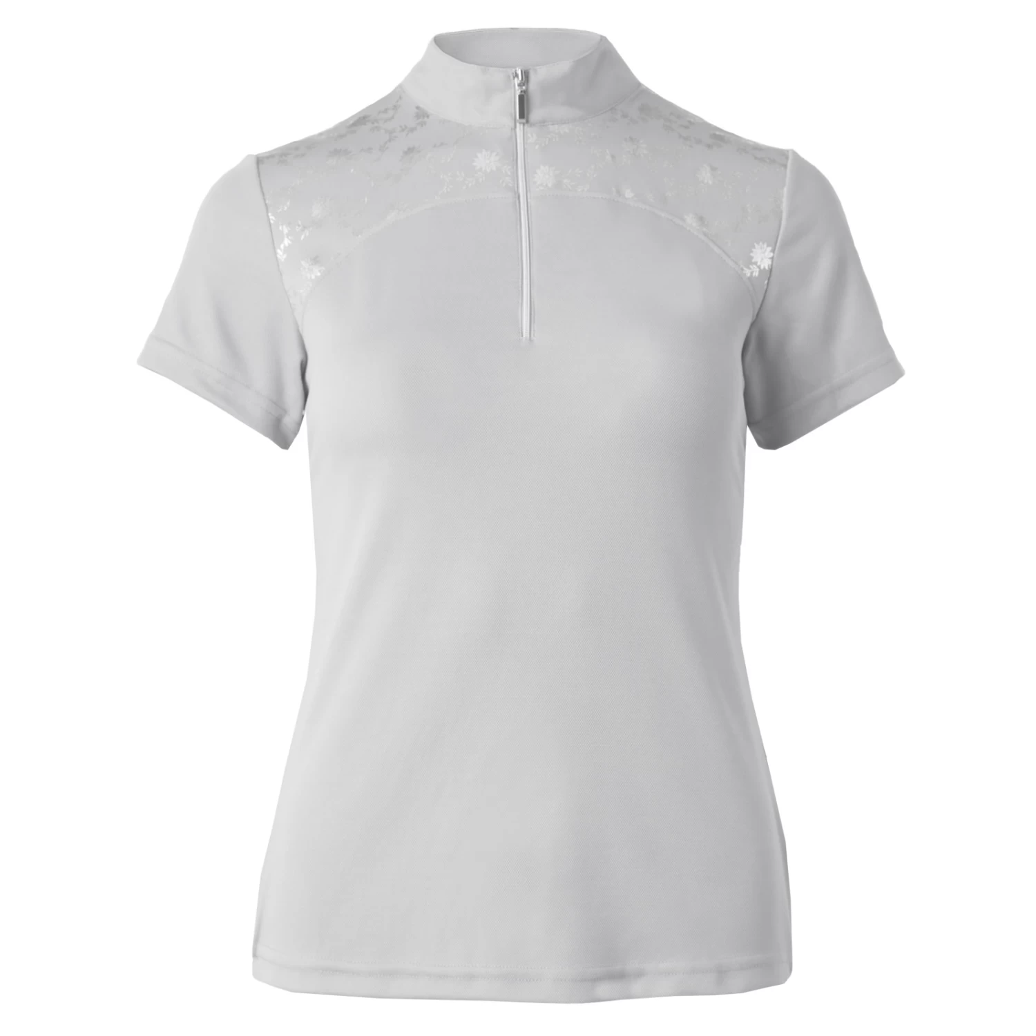 Horze Kaitlin Womens Short Sleeved Performance Show And Training Shirt - Orchid Hush - Image 11