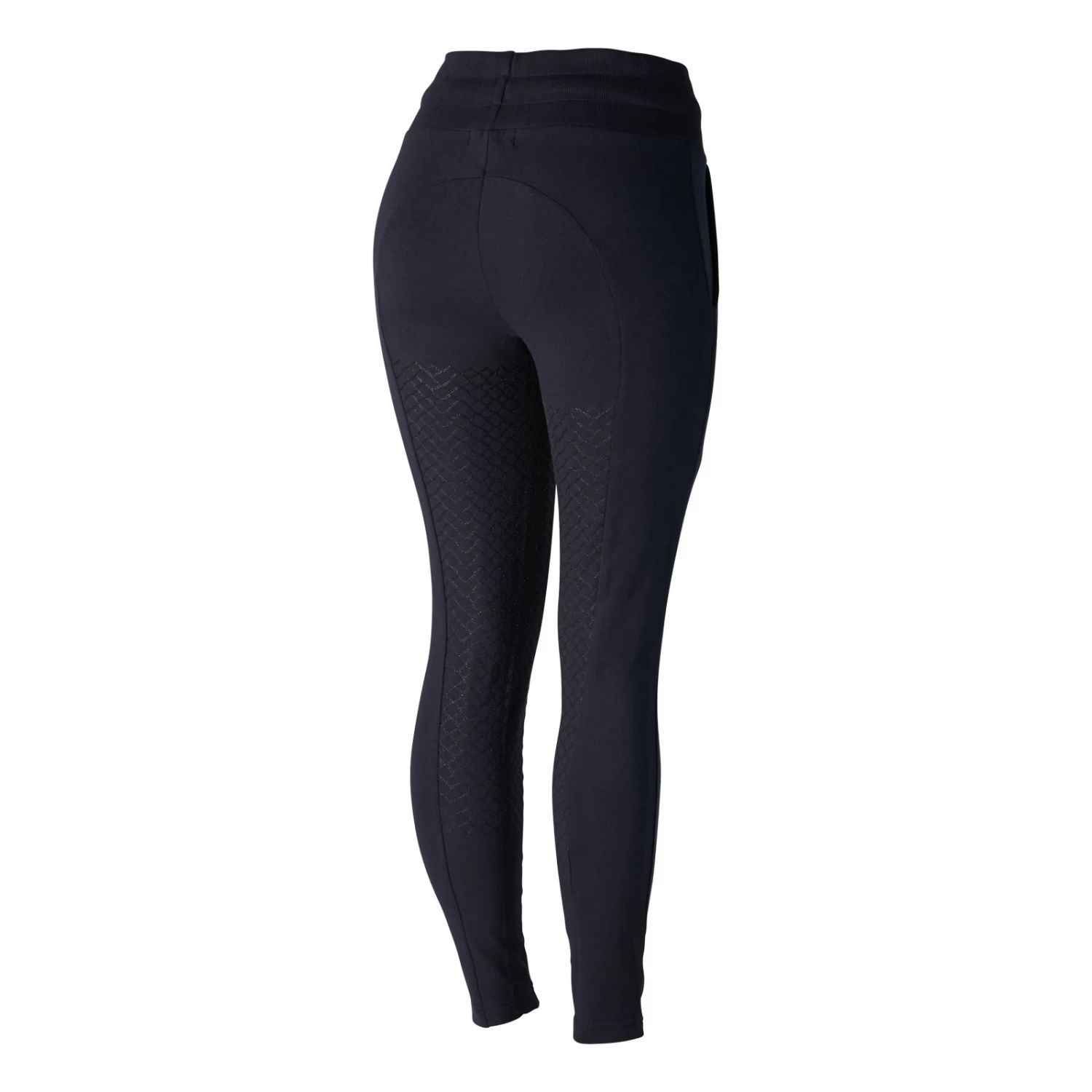 Horze Elinor Womens Cotton Stretch Riding Tights - Dark Navy - Image 4