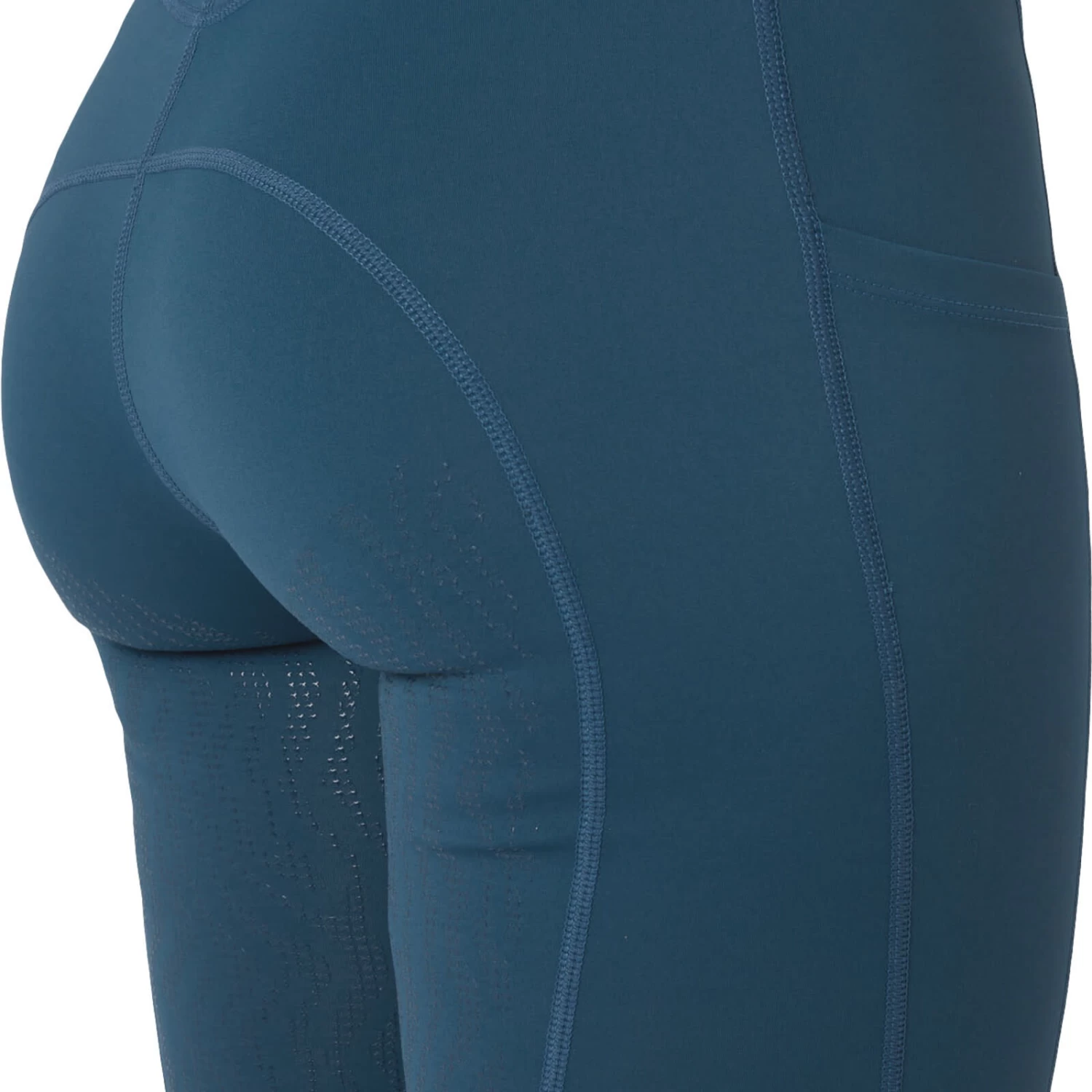 Horze Alyssa Womens High Waist UV Pro Full Seat Tights - Legion Blue - Image 5