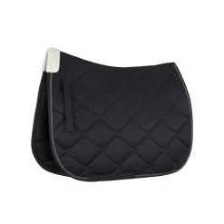 Horze Ghent Quick Dry Dressage Saddle Pad With Faux Fur - Dark Navy