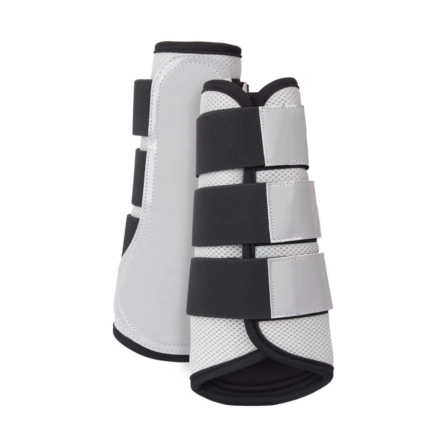 Horze Smoky Twilight Air Mesh Brushing Boots - Quiet Grey