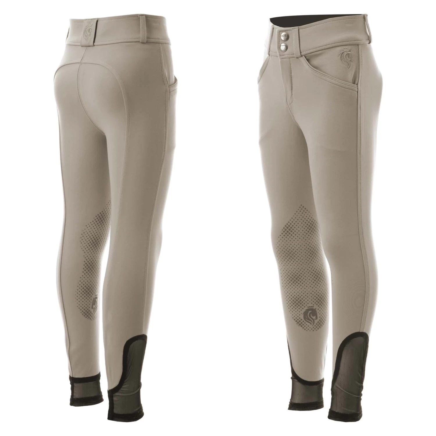 Equinavia Greta Kids Silicone Knee Patch Breeches - Tan/Tan