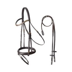 Horze Safari Bridle With Curved Clincher Browband - Safari Brown