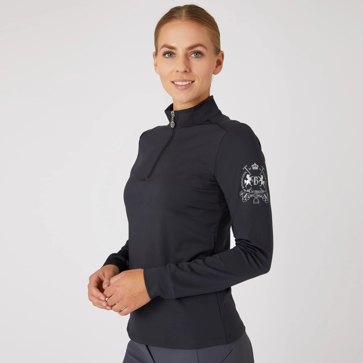 B Vertigo Iris Womens Training And Show Shirt - Dark Navy - Image 4