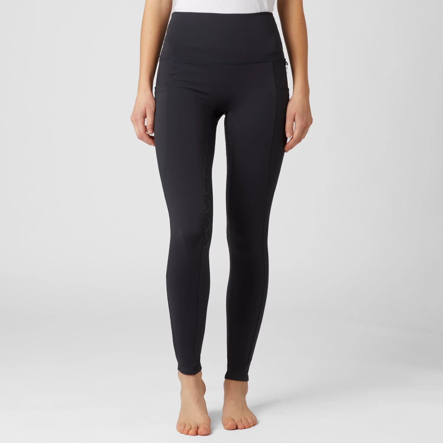 Horze Gillian Womens Silicone Full Seat Tights - Dark Navy - Image 7