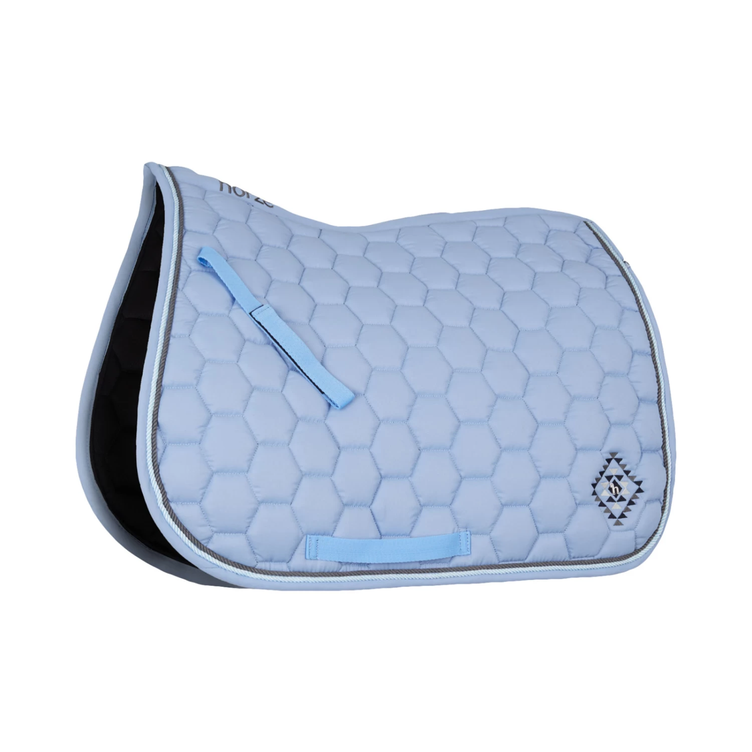 Horze Arizona Double Corded Dressage Saddle Pad - Smoked Pearl Grey - Image 6