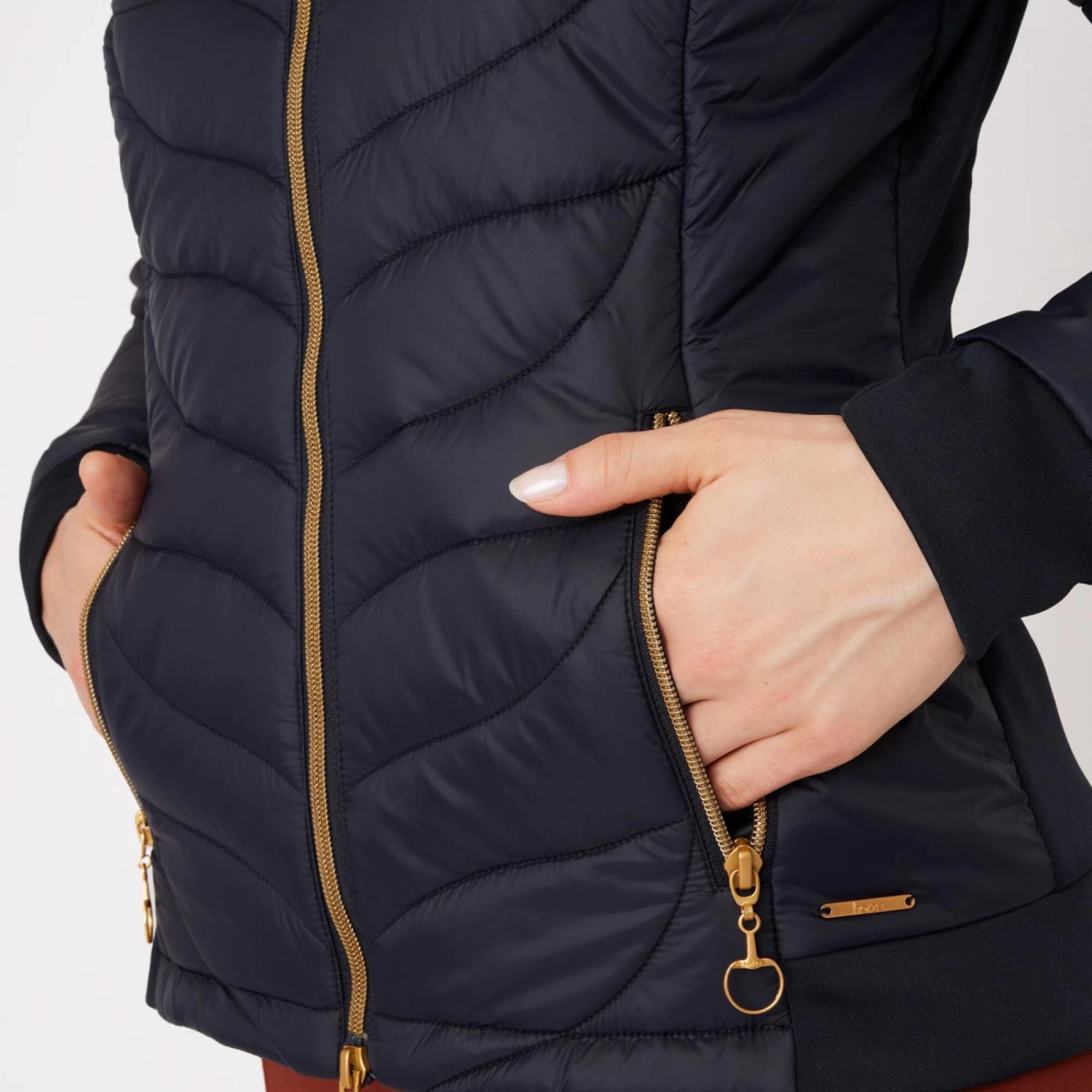 Horze Shannon Womens Light Padded Jacket - Dark Navy - Image 3