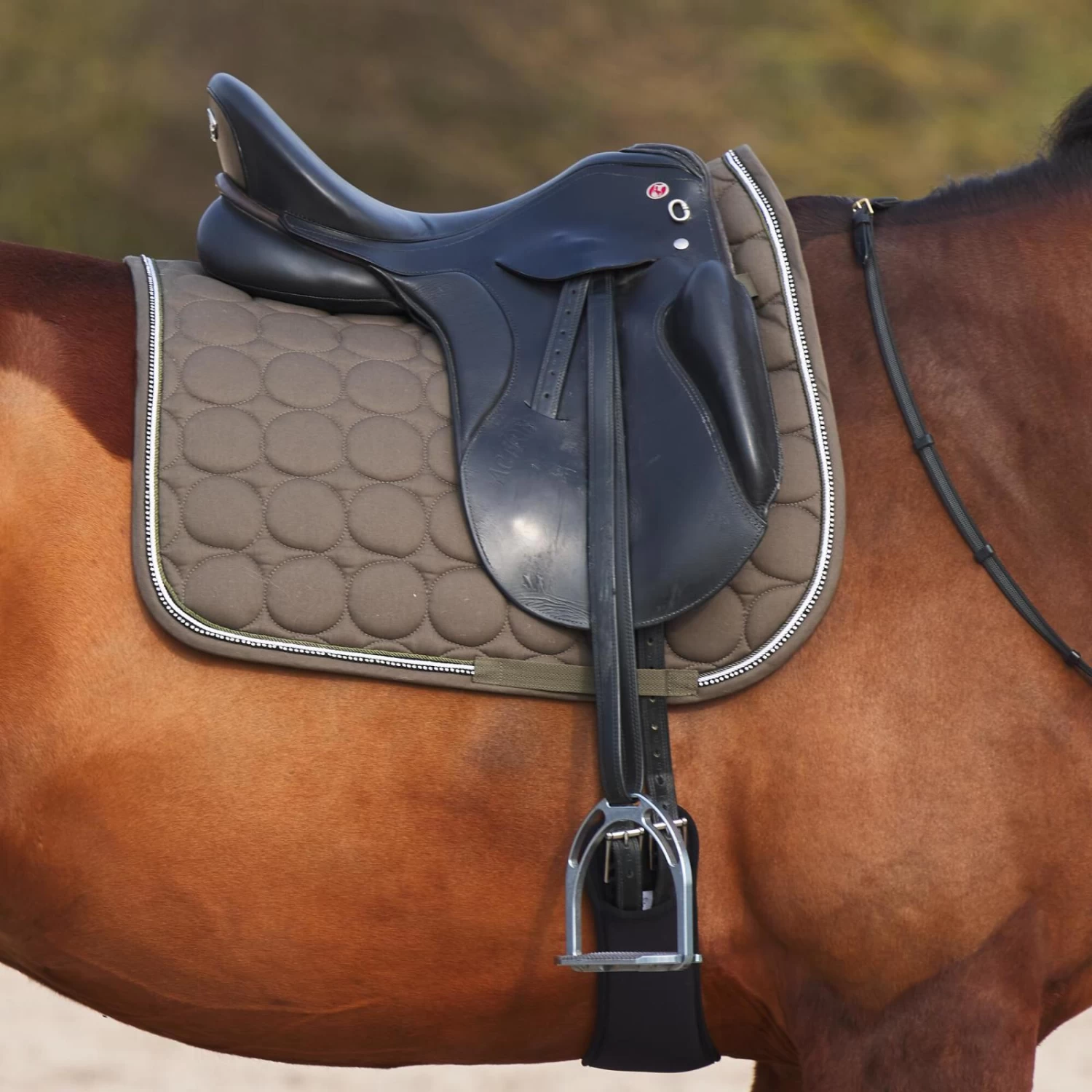 Horze Marquess Dressage Saddle Pad - Burnt Olive - Image 2