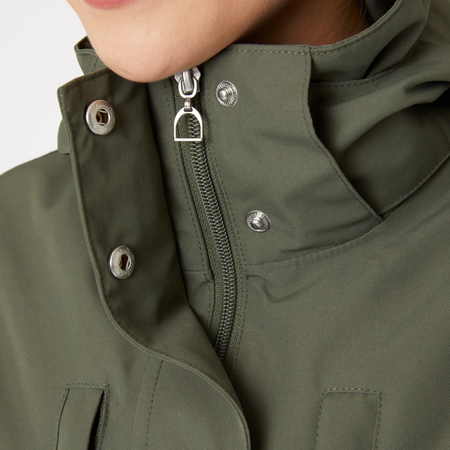 Horze Jadine Womens Waterproof Shell Jacket - Beetle Green - Image 6