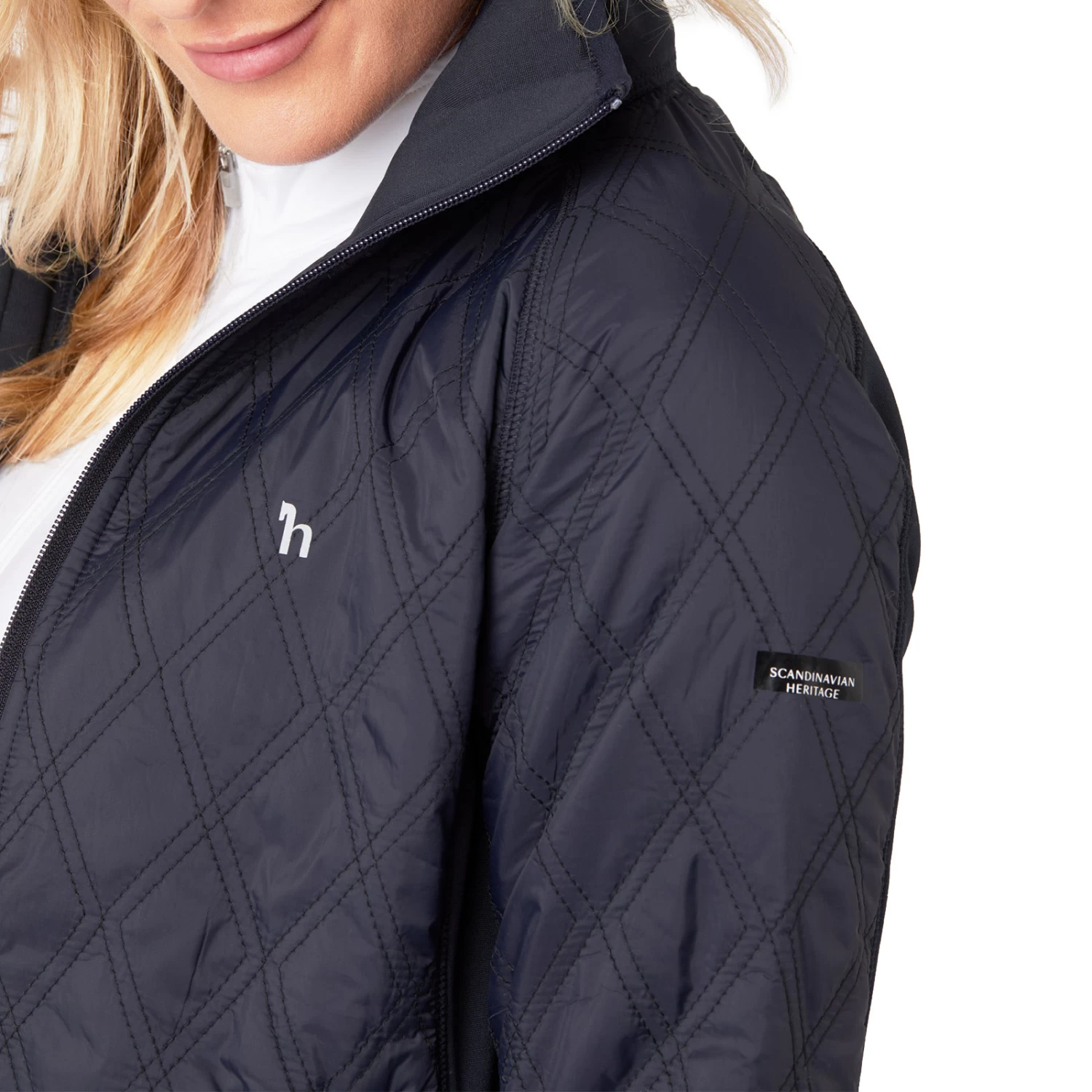Horze Zoe Womens Lightweight Padded Jacket - Dark Navy - Image 3