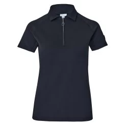 Horze Tiana Womens Pique Shirt W/ Short Sleeves - Dark Navy
