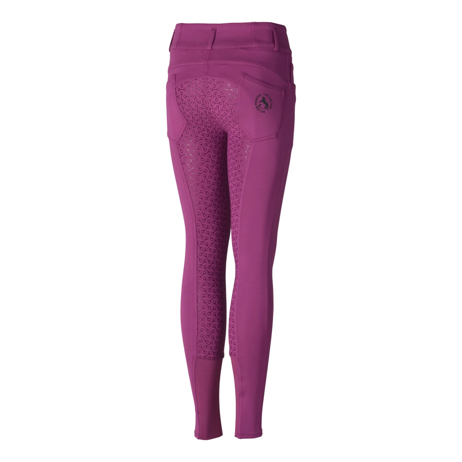 Horze Tara Kids High Waist Full Seat Breeches - Arty Purple - Image 2