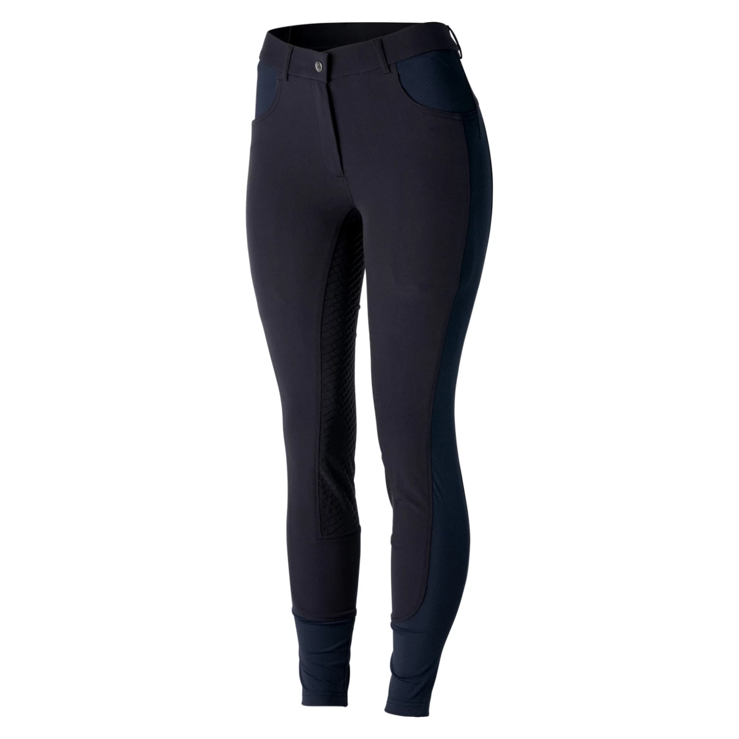 Horze Saphira Womens Ventilated Full Seat Breeches - Dark Navy - Image 2
