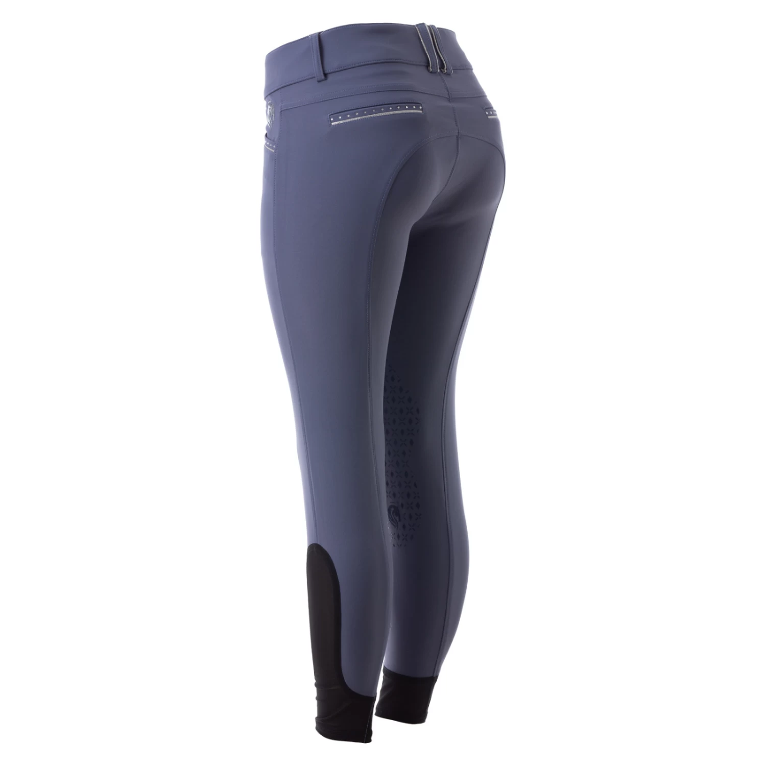 Equinavia Victoria Womens Silicone Knee Patch Breeches - Twilight Blue - Image 2